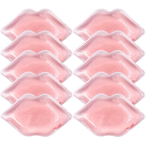 (10 PCS) Lip Ice Pack ，Ice Compress After Lip ice Treatment, Reusable ice pad for Cosmetic, Lip Shape ice Pack to Relieve Pain and Relax Lips, Anti-Aging Lip Care ice Pack to Reduce Lip Swelling