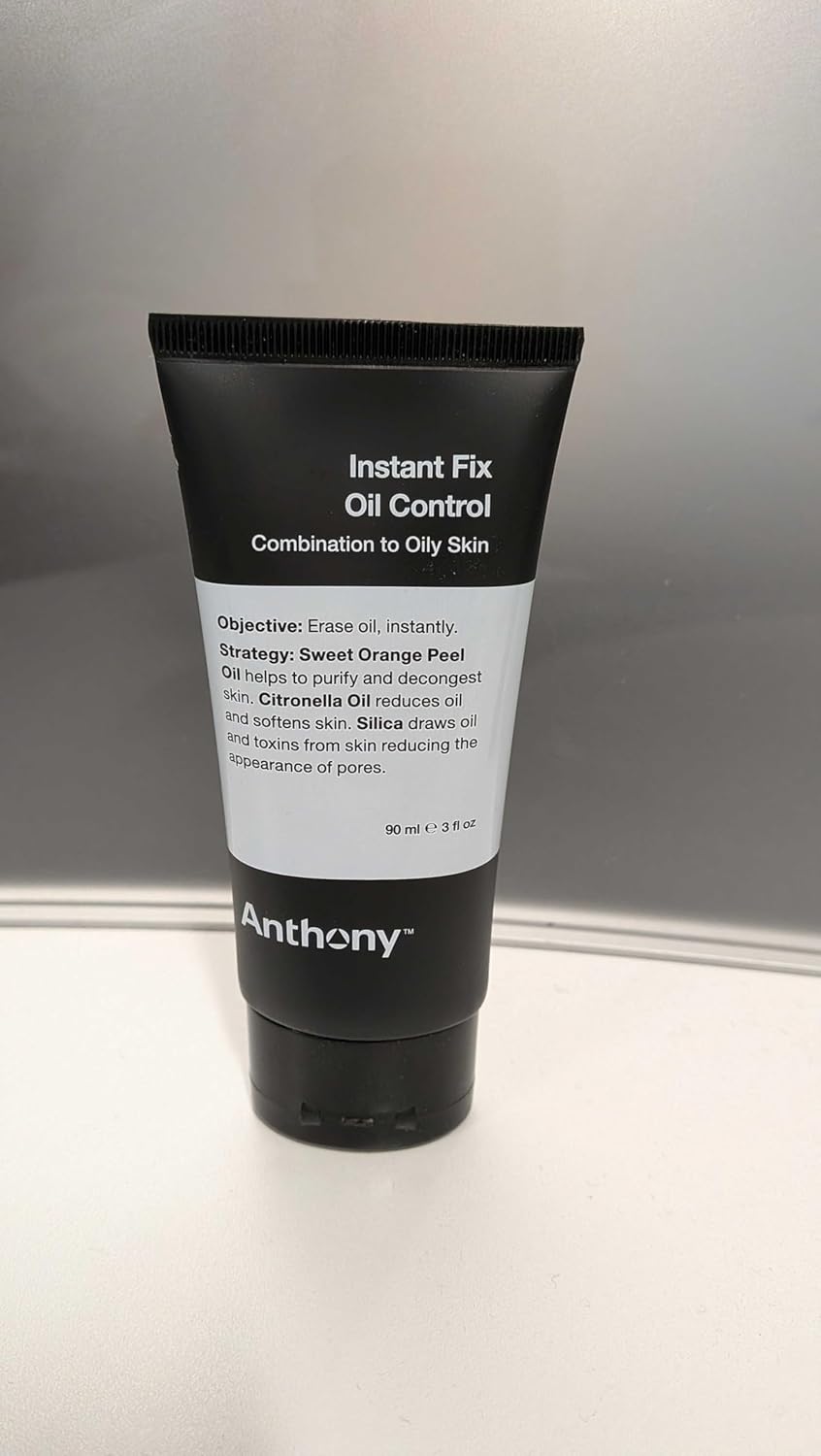 Anthony Instant Fix Oil Control for Men - Mattifying Lotion for Oily Skin | Moisturizer & Pore Minimizer - 3 Fl Oz