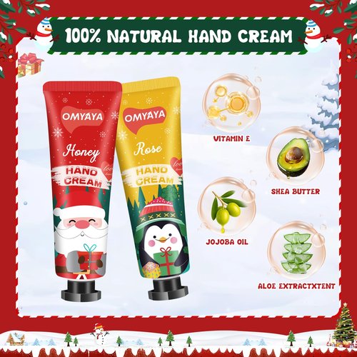 50 Pack Christmas Hand Cream Gifts Set, Bulk Hand Lotion for Party Favors, Moisturizing Mini Hand Lotion , Travel Size Hand Cream for Dry Skin, Ideal Christmas Gifts for Women, Coworkers, Teachers