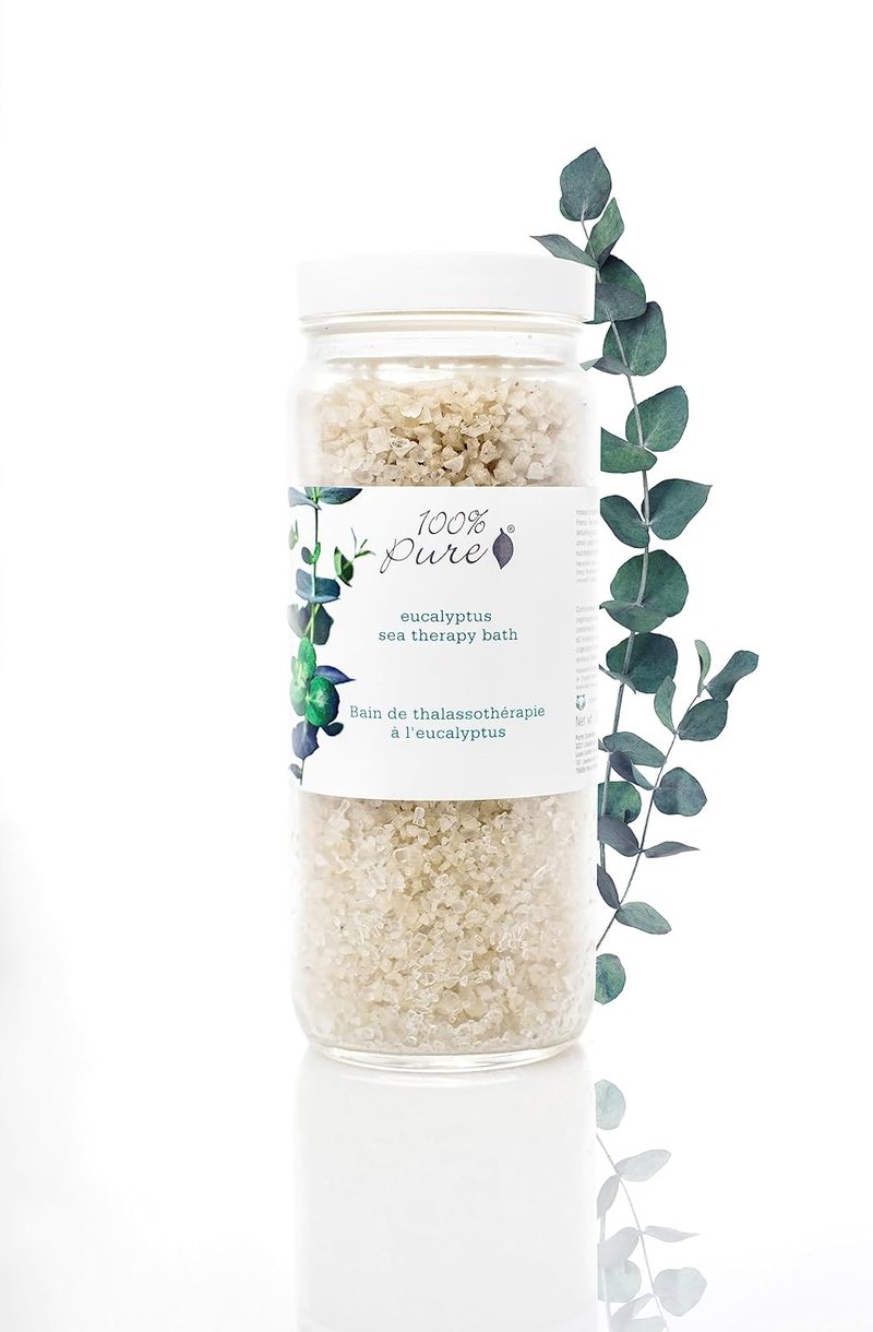 100% Pure Eucalyptus Bath Salts - Nourishing Skin & Relaxing Aromatherapy Spa Soak - 15 Oz