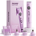 NUVA 4-in-1 Bikini Trimmer for Women | Painless Electric Razors & Shavers with Interchangeable Heads | Cordless Body & Facial Hair Trimmer with Ceramic Blade, IPX7 Waterproof and USB Rechargeable