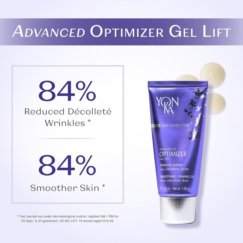 Yonka Advanced Optimizer Lift Gel - Anti-Aging Neck Cream with Marine Collagen & Hyaluronic Acid | 1.69 oz