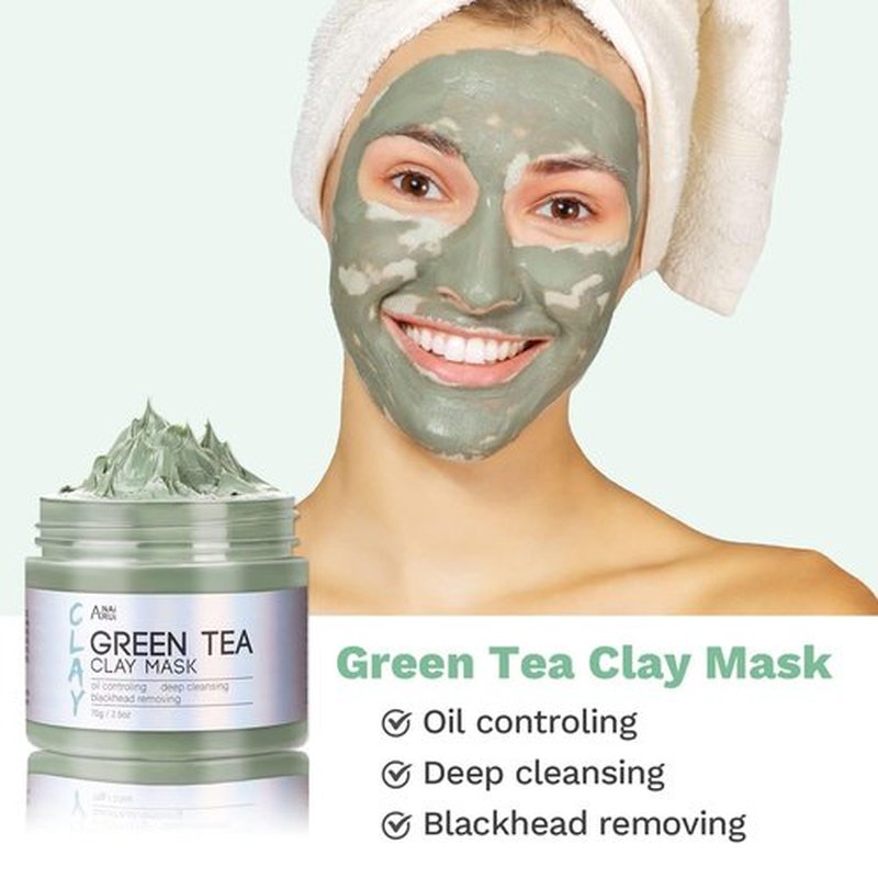 ANAI RUI Face Mask Set - Turmeric, Green Tea & Dead Sea Mud Masks for Oily Skin | Spa Gift Set for Women & Teens - 2.5 oz Each