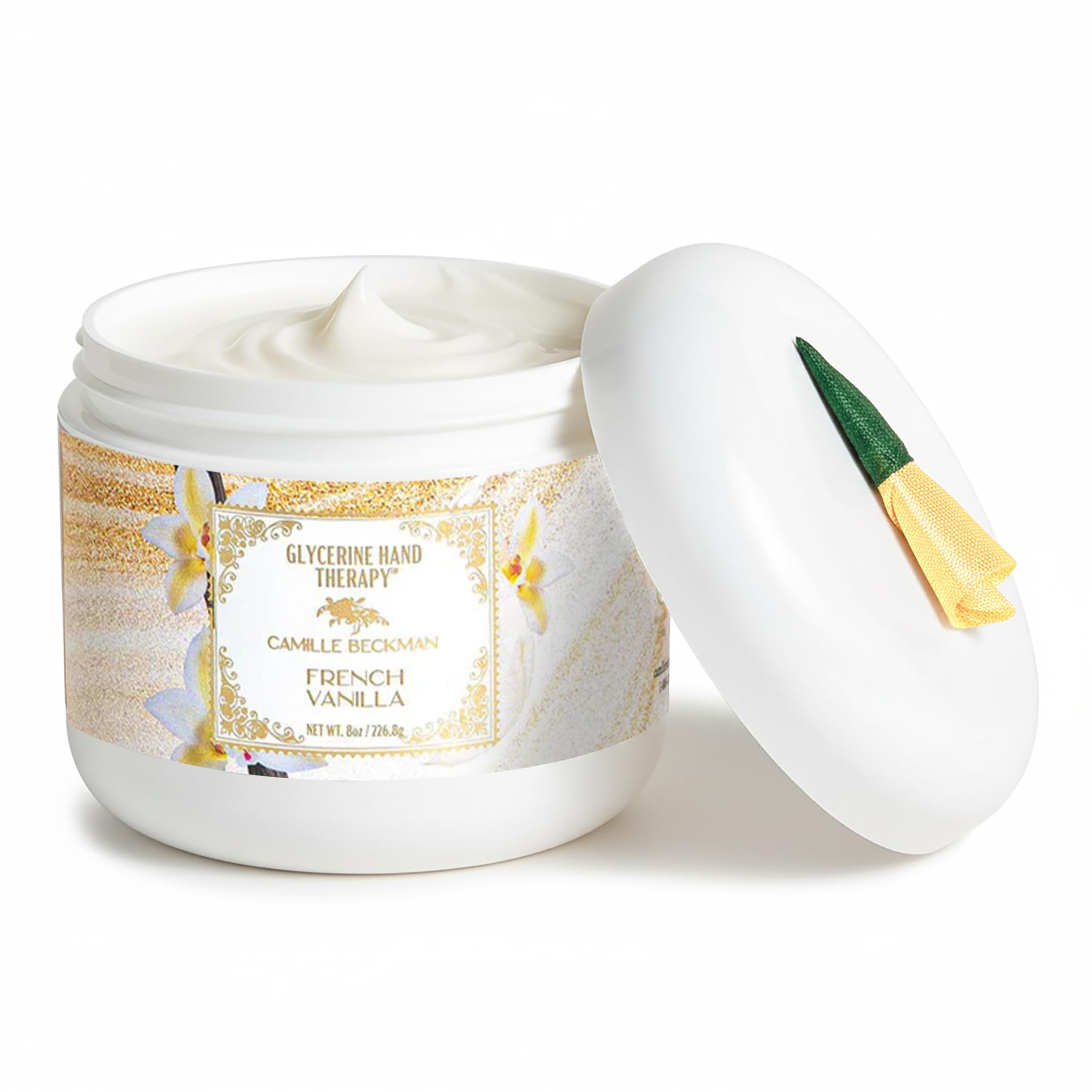 Camille Beckman Glycerine Hand Therapy Cream, French Vanilla, 8 Ounce