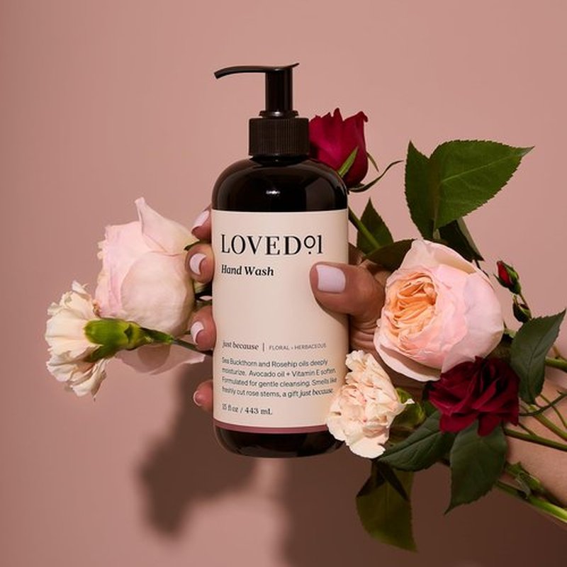 Loved01 Hand Wash, John Legend Skincare, Liquid Hand Soap, Gentle & Hydrating, Cruelty-Free, Oprah's Favorite Things, Formulated with Nourishing Oils, Just Because Soft Floral Scent, 15 oz