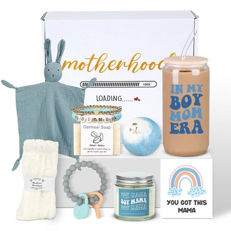 Soyminer New Mom Gifts, Baby Shower Gifts for Boys, New Mom Gift Basket After Birth, Pregnancy Gift for First-Time Mommy, Expecting Mother, Postpartum Care Package After Baby for Boy Mama