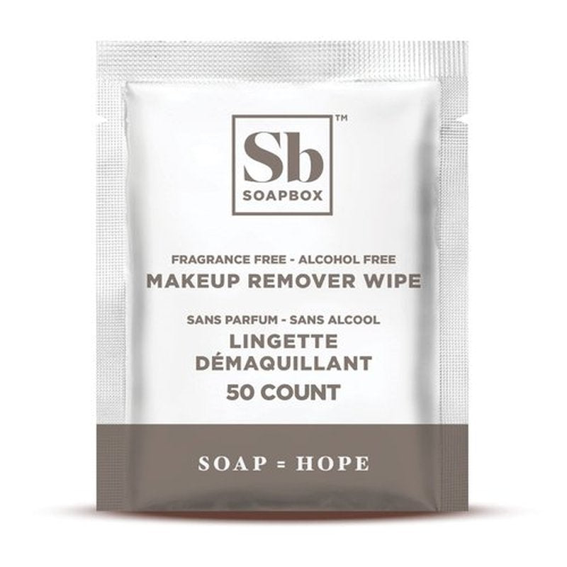 Soapbox Fragrance-Free Makeup Remover Wipes - Gentle Facial Cleansing Wipes for Dirt and Oil, Alcohol Free Makeup Remover Pads 50 Count