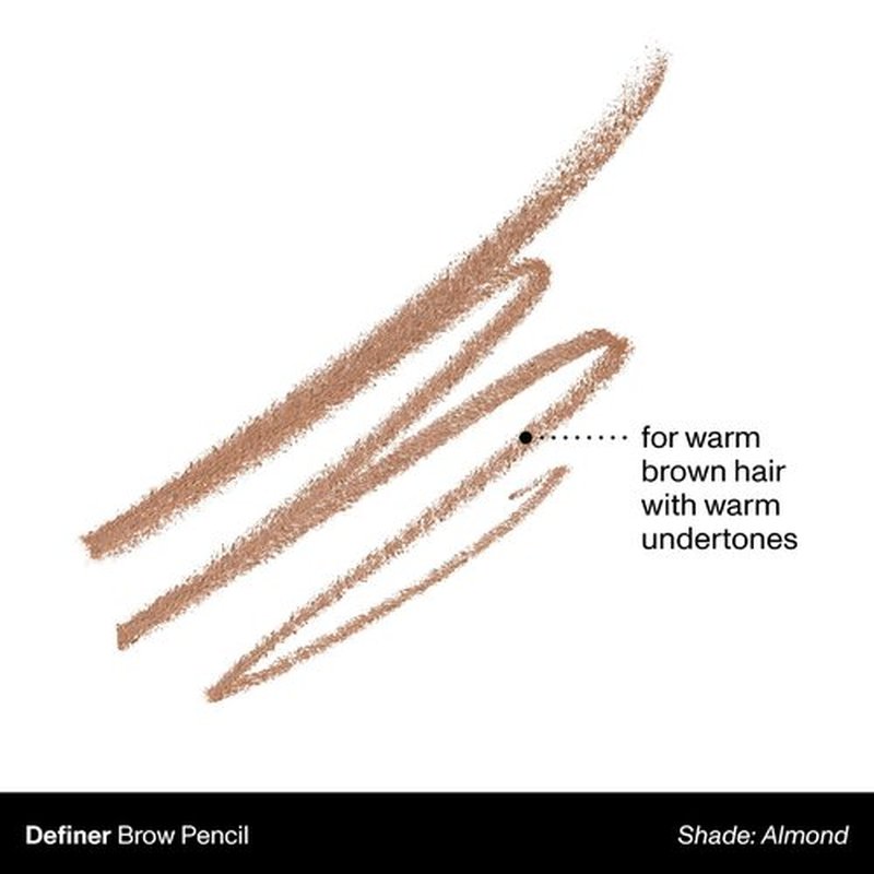 Morphe Definer Dual-Ended Brow Pencil - Precision Eyebrow Shaping & Filling Tool - Almond (0.003 oz)