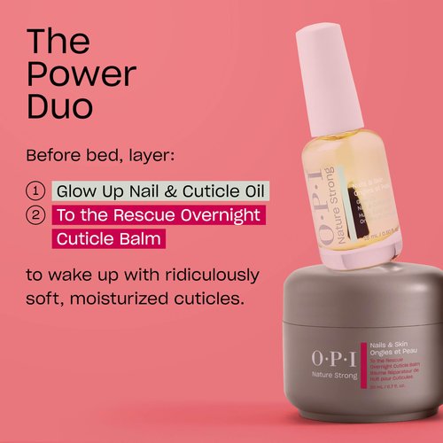 OPI Nature Strong Nails & Skin - Glow Up Nail & Cuticle Oil with Dropper | Lightweight, Nourishing Natural Oil Blend Moisturizes Dry Cuticles | Enriched with Vitamin E | 0.27 Fl Oz | 8 mL