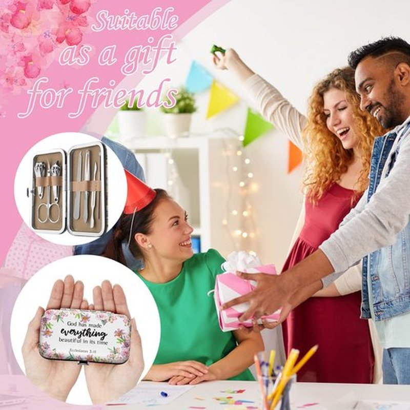 Gisafai 12 Set Employee Appreciation Bible Gift Set for Women Christian Thank You Manicure Nail Clipper Bulk for Employees Teachers Office Coworkers Nurse