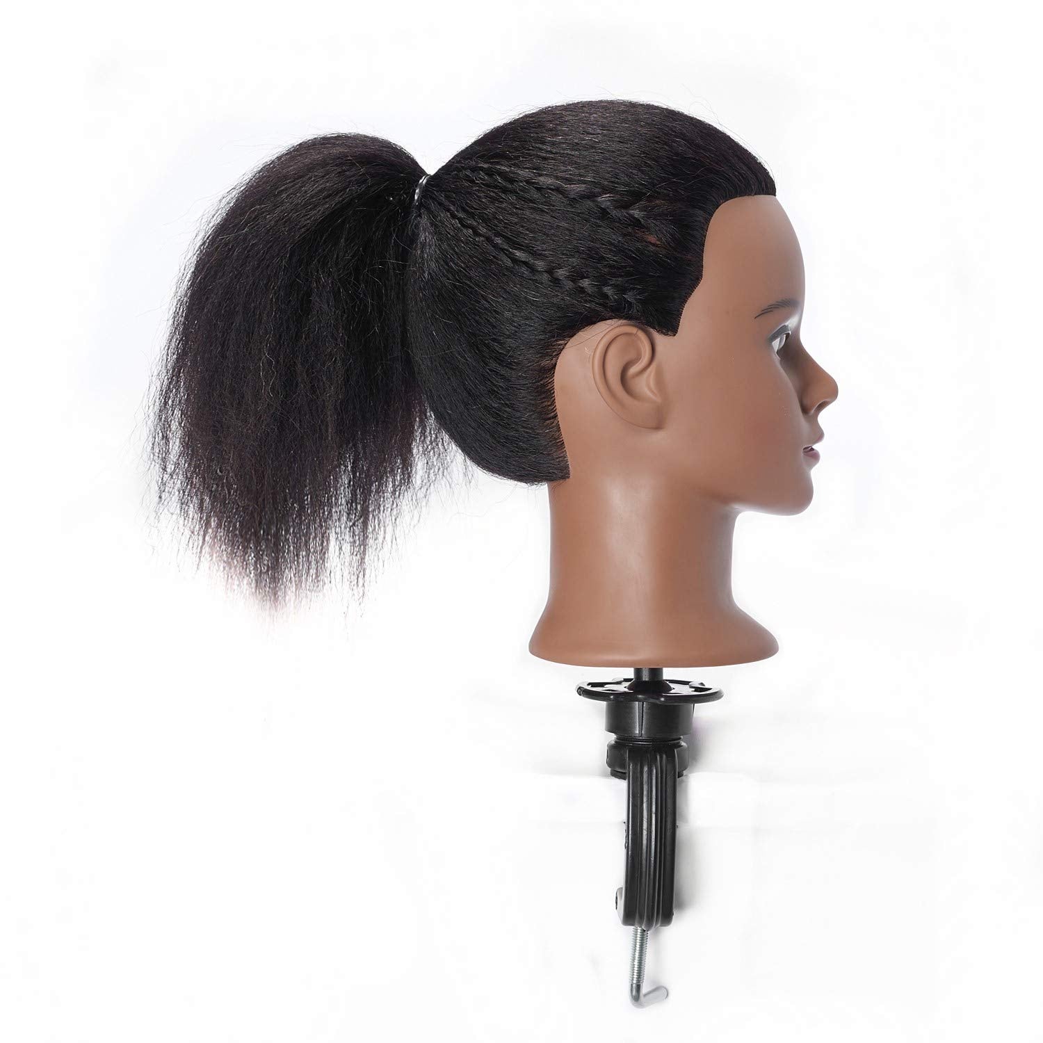 Hairingrid Mannequin Head 16"-18" 100% Real Hair Hairdresser Cosmetology Mannequin Manikin Training Head Hair and Free Clamp Holder (16 Inch)