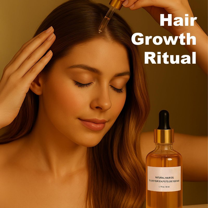 WOVOEO Natural Hair Oil with Rosemary, Coconut, Black Seed Oil & Almond, Herbs Scalp Serum for Dry Itchy Scalp（1 Pack
