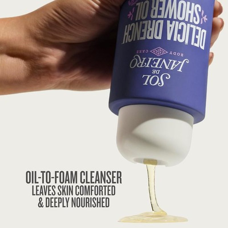 Sol de Janeiro Delicia Drench Shower Oil - Deeply Nourishing Body Wash for Radiant Skin