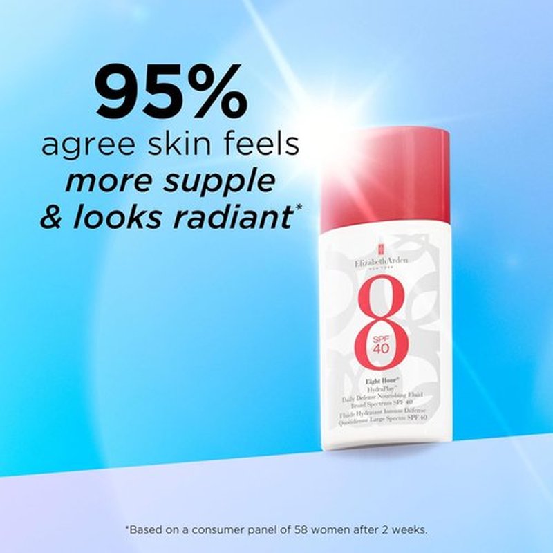 Elizabeth Arden Eight Hour Face Sunscreen SPF 40 - Nourishing, Non-Comedogenic, Fragrance-Free, 1.7 fl oz