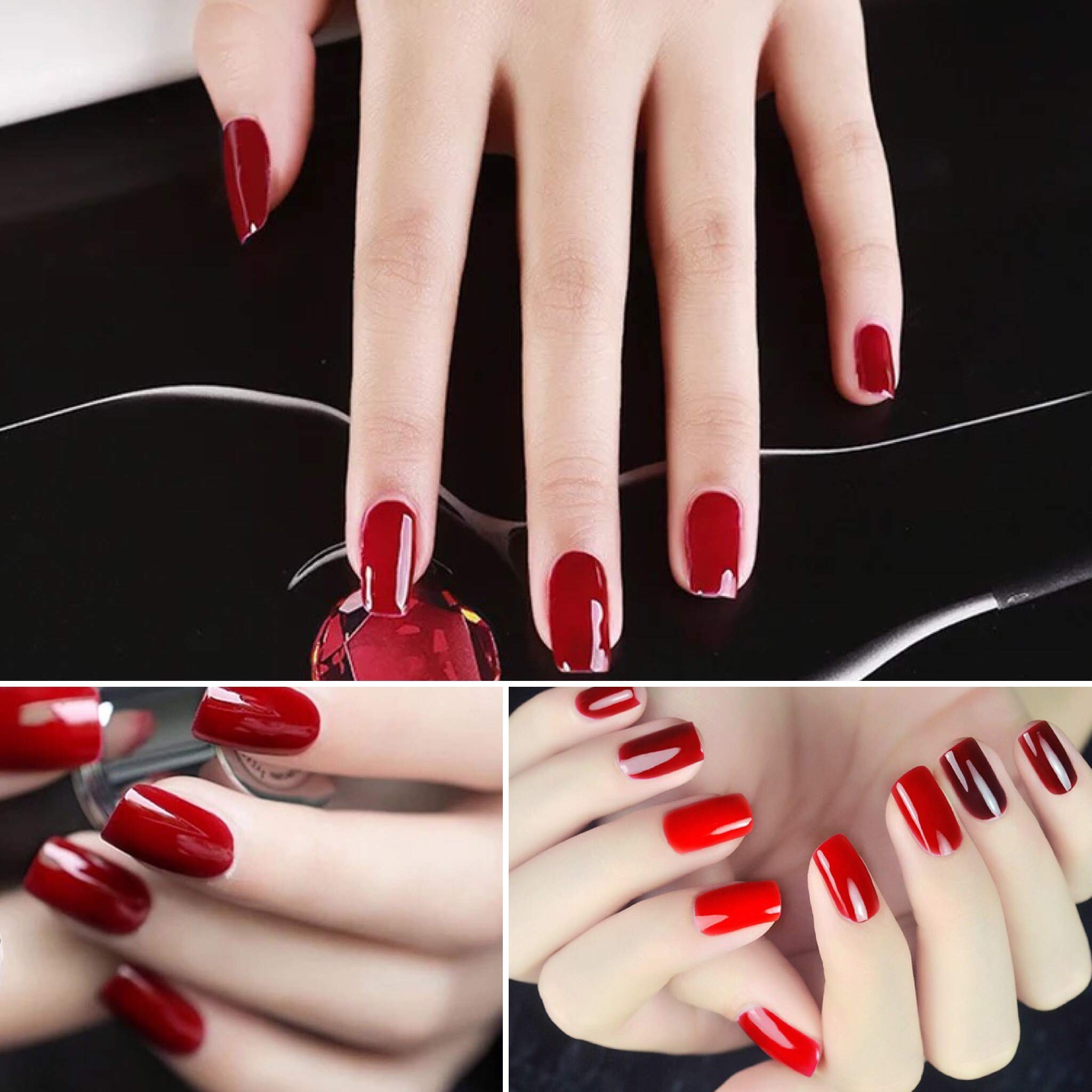 Vishine Red Colors Collection Gel Polish Set- Pack of 6 Colors Shine Finish and Long Lasting, Soak Off UV LED Gel 8ml/Pcs Gift Set