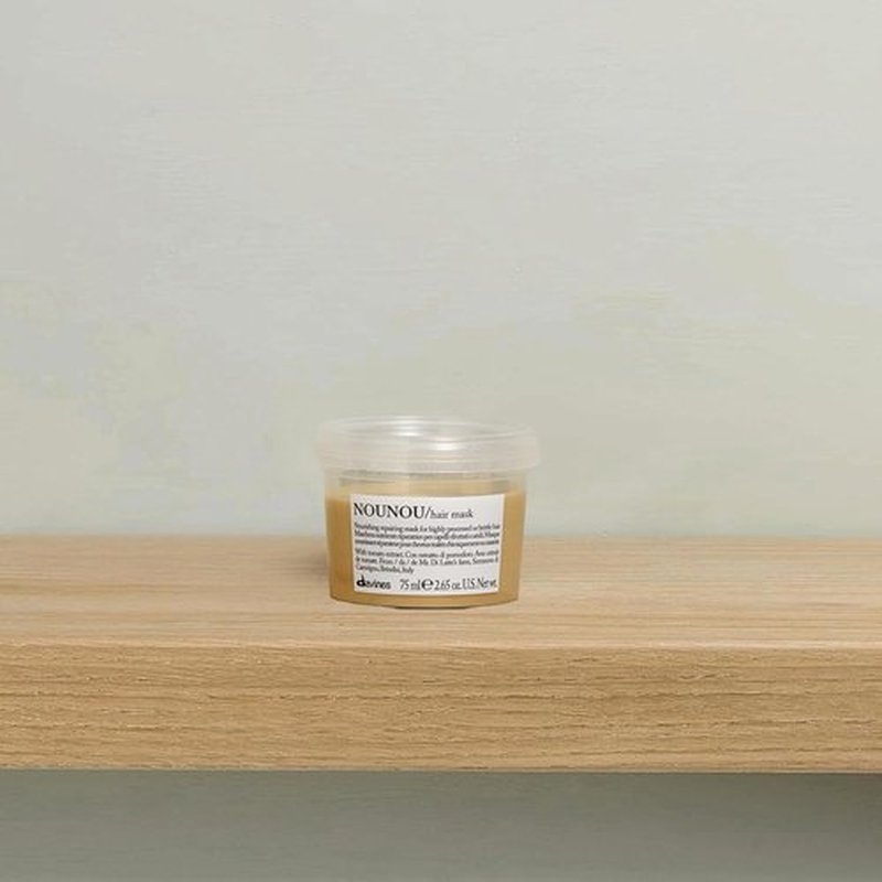 Davines NOUNOU Hair Mask - Nourishing Treatment for Bleached & Permed Hair | Adds Shine Weightlessly