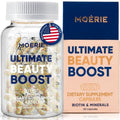 Moerie Ultimate Hair Growth Supplements for Women & Men - Hair, Skin, Nails Vitamins with Biotin & Minerals for Hair Health - Thicker Hair - 60 Capsules