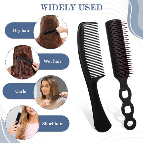 50 Pcs Hair Brushes and Combs Set for Homeless Individually Wrapped Bulk Hair Brush and Comb Set for Women Hotel Homeless Charity