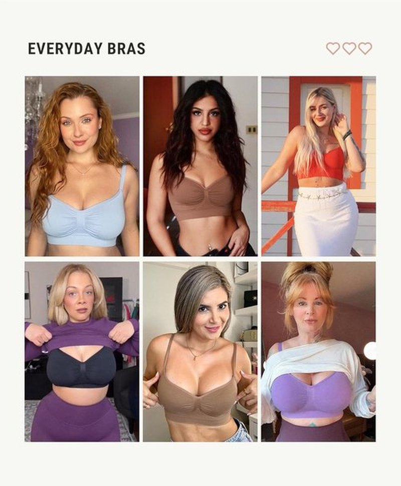 FeelinGirl Bralettes for Women - Comfortable Seamless Bras with Support | Everyday Wear