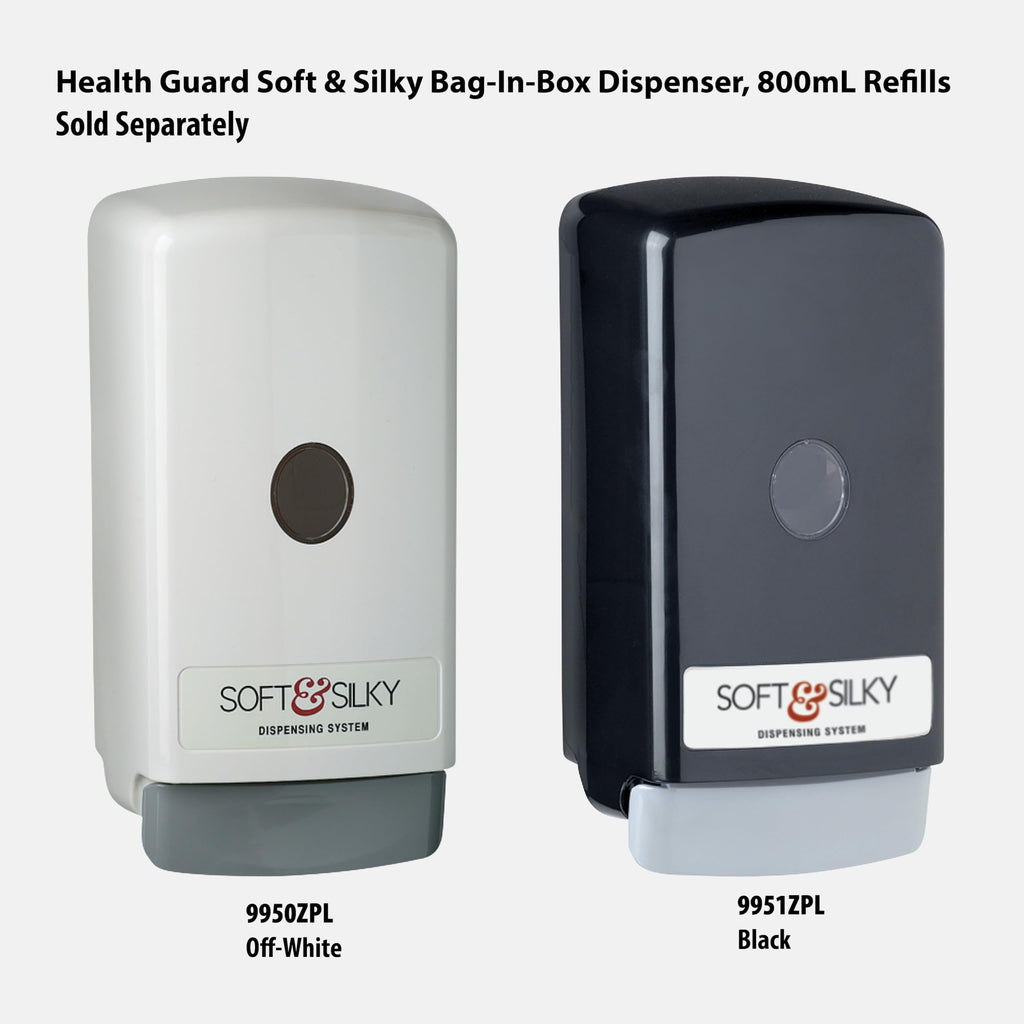 Health Guard 9951ZPL Soft & Silky Bag-In-Box Dispenser, Plastic, 800 mL, Black