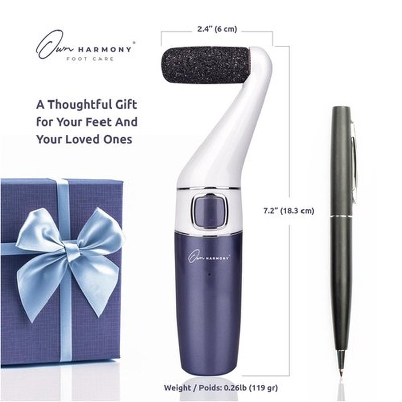 Electric Foot Callus Remover: Own Harmony Professional Feet Care Pedicure Tools, Rechargeable Feet Scrubber Dead Skin, Electronic Foot File Pedi Grinder, Best for Hard, Dry, Cracked Heels (3 Rollers)