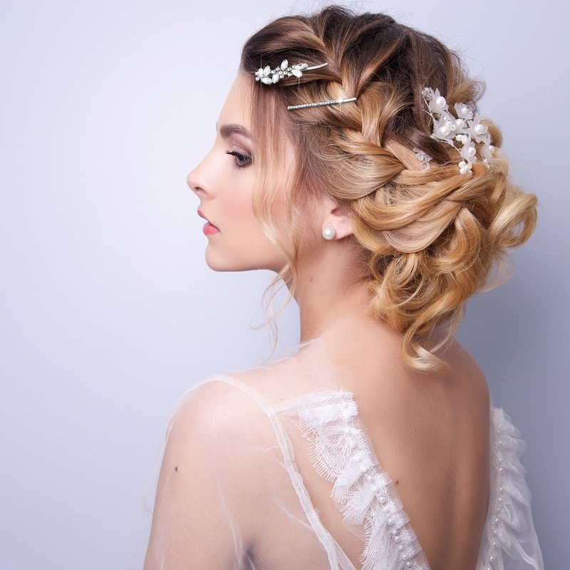 WILLBOND 12 Pieces Rhinestone Bobby Pins Decorative Fancy Crystal Hair Clips Shiny Metal X Shaped Barrettes Bling Diamond Wedding Bridal Shower Hair Accessories for Women Ladies(Silver)