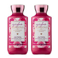 Bath & Body Works Gingham Gorgeous Body Lotion, Lightweight Daily Moisturizer with Shea Butter & Coconut Oil – Pink Strawberries, Peony Blooms, and Peach Nectar Scent, 8 fl oz - 2 Pack