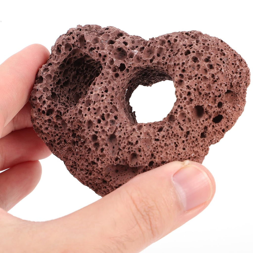 Housoutil 6Pcs Aquarium Volcanic Rocks Ornaments 3.93X2.75X1.57In Fish Tank Decorative Lava Stones Plant Fixers for Aquatic Plant Stability and Small Fish Shelter