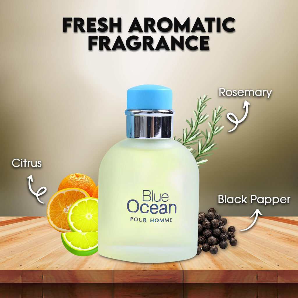 A CENTER Men's Cologne Gift Set 4PCS Combo Perfumes- 3.4 Fl Oz Each | Amber Floral & Vanilla Leather Fragrance | Eau de Toilette Duo for Daily & Special Occasions
