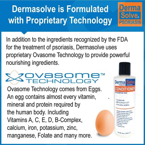 Dermasolve Psoriasis Conditioner - Soothing Anti Dandruff, Seborrheic Dermatitis, Sensitive Skin, Flaky, Itchy, Dry Scalp & Damaged Hair Repair - Pack of 2