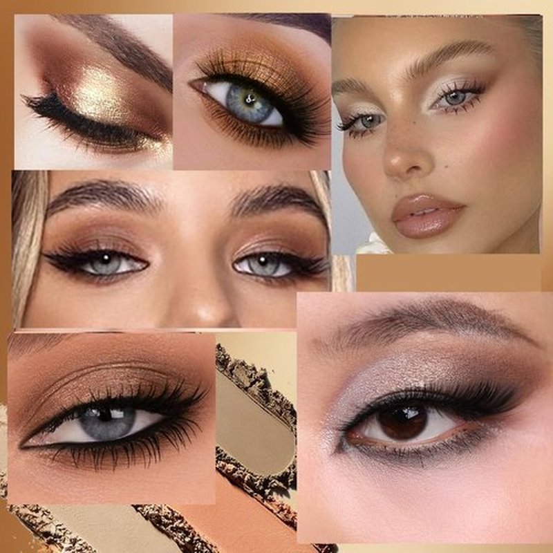 Skiennix Natural Nudes Eyeshadow Palette - Warm Taupe & Dark Brown Matte | Long-Lasting, Travel-Friendly Compact for Everyday Looks