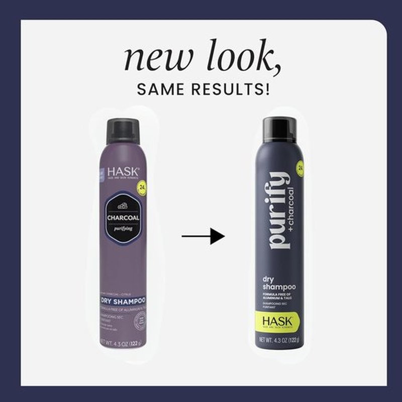 HASK Charcoal Dry Shampoo - Purifies & Detoxifies Hair, Absorbs Oil, Sulfate-Free | 8.1oz