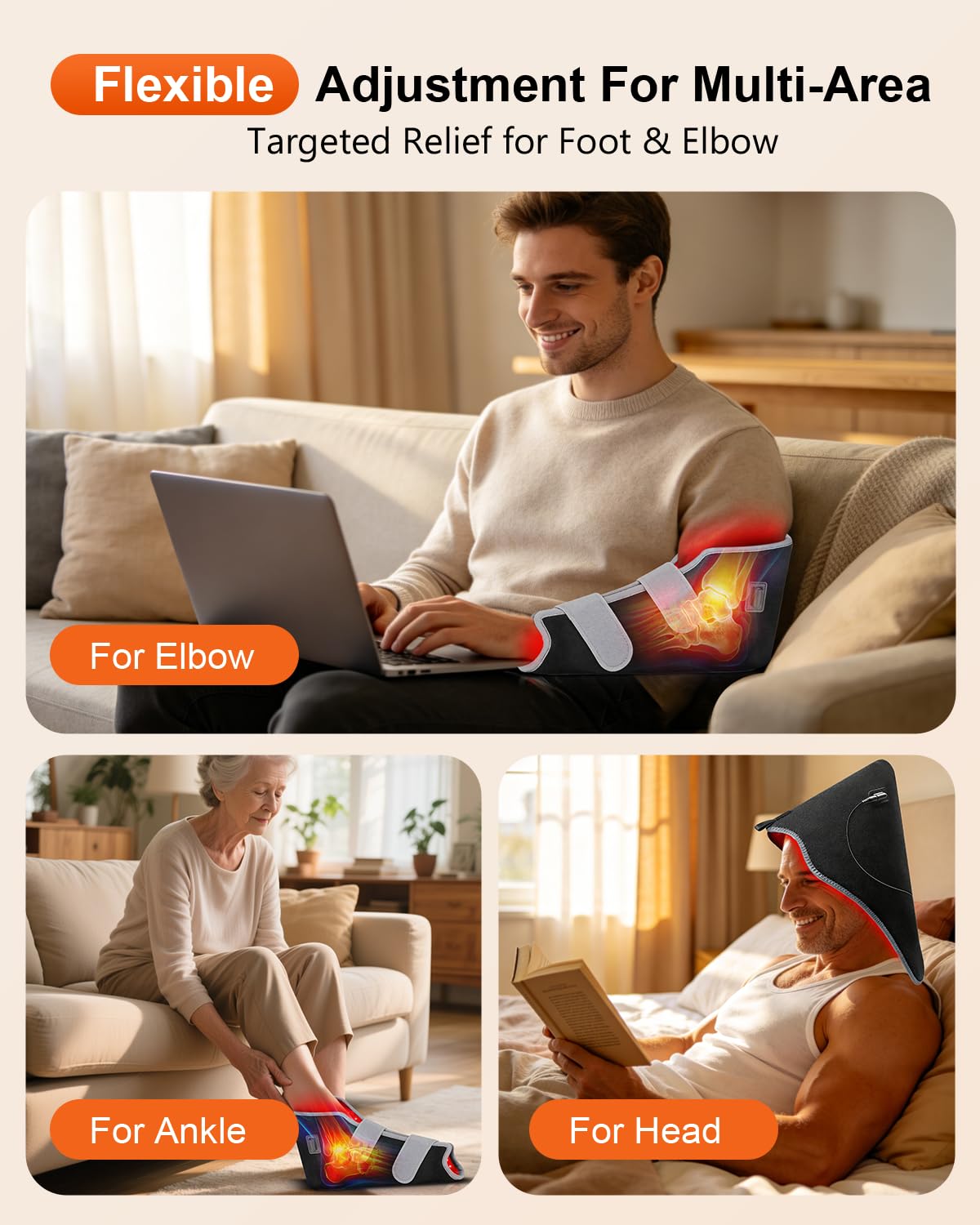 Red Light Therapy for Feet, 99 LED Red & Infrared Light Therapy Shoe Wrap with 660nm & 850nm for Foot Feet Ankle, Up to Foot Size 12