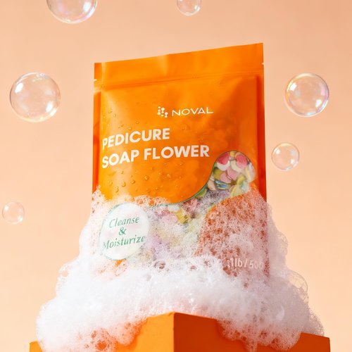 NOVAL Bulk Pedicure Soap Flower Sheets, 1.1 lb Foot Soak Soap Petals for Pedicure Bowls and Salon Foot Spa