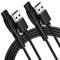 Meliya 2 Pack 5V Shaver Charging Cable for Philips Norelco One Blade 360 QP2724 QP2834 QP1924 QP4631 QP6542 QP4530 QP6552, MG7910 MG5910 MG9525, X3001 S3341 X3052