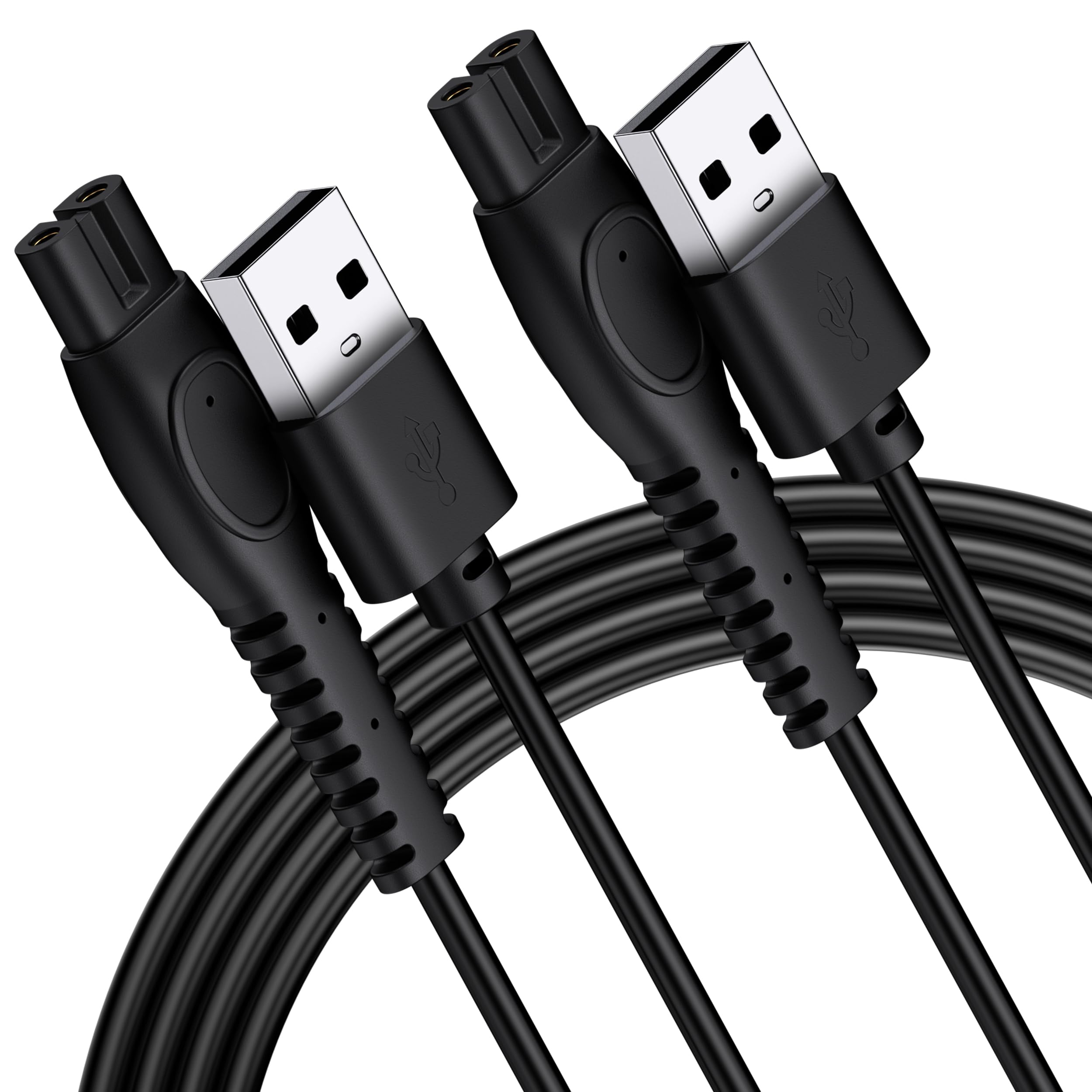 Meliya 2 Pack 5V Shaver Charging Cable for Philips Norelco One Blade 360 QP2724 QP2834 QP1924 QP4631 QP6542 QP4530 QP6552, MG7910 MG5910 MG9525, X3001 S3341 X3052