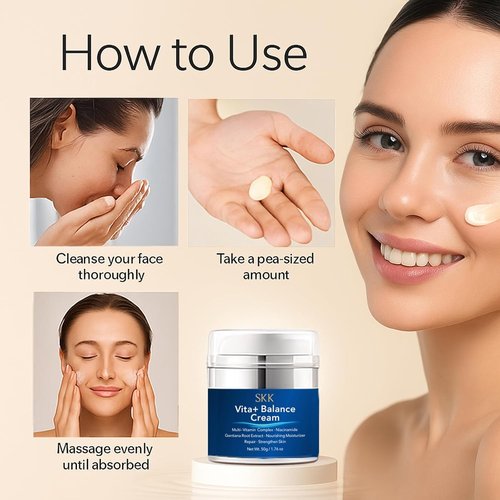 Skiennix Collagen Cream - Hydrating Day & Night Moisturizer with Peptides & Hyaluronic Acid | 1.7 oz