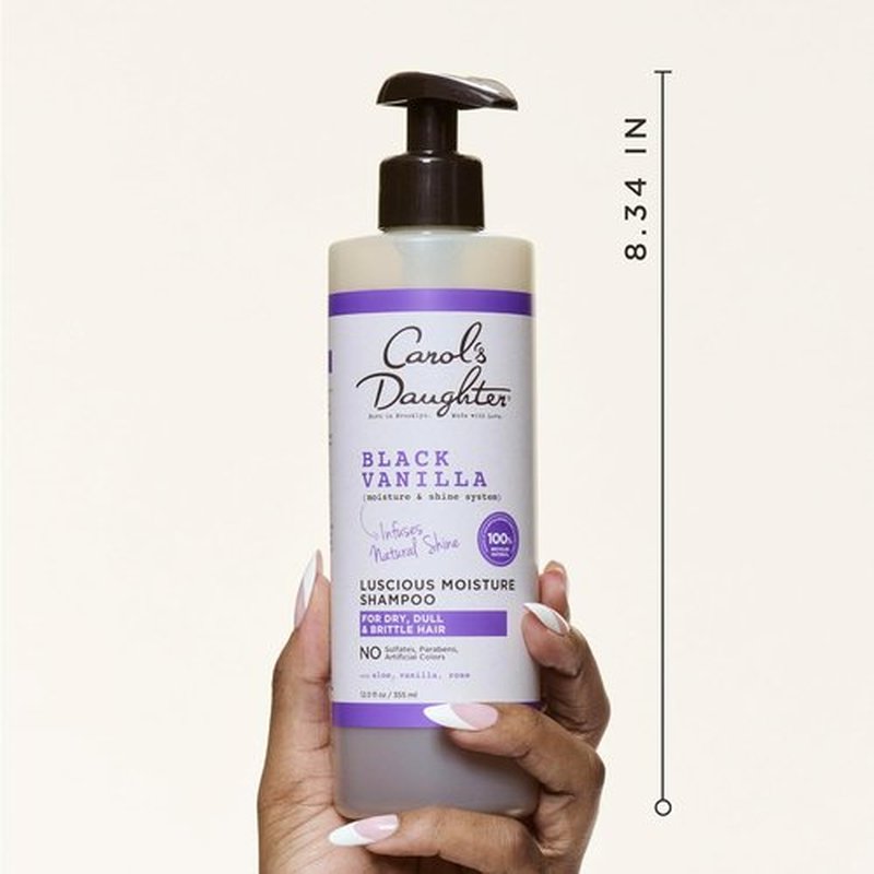 Carol's Daughter Black Vanilla Shampoo - Moisturizing Sulfate-Free Formula for Curly & Wavy Hair | 12 Fl Oz