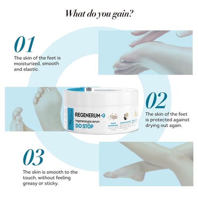 Regenerum - Foot Regenerating Serum - Footcare for Rough Skin, Deeply Softens, Restores, Repairs with Urea, Provitamin B5, Shea Butter, Vit E - 125ml