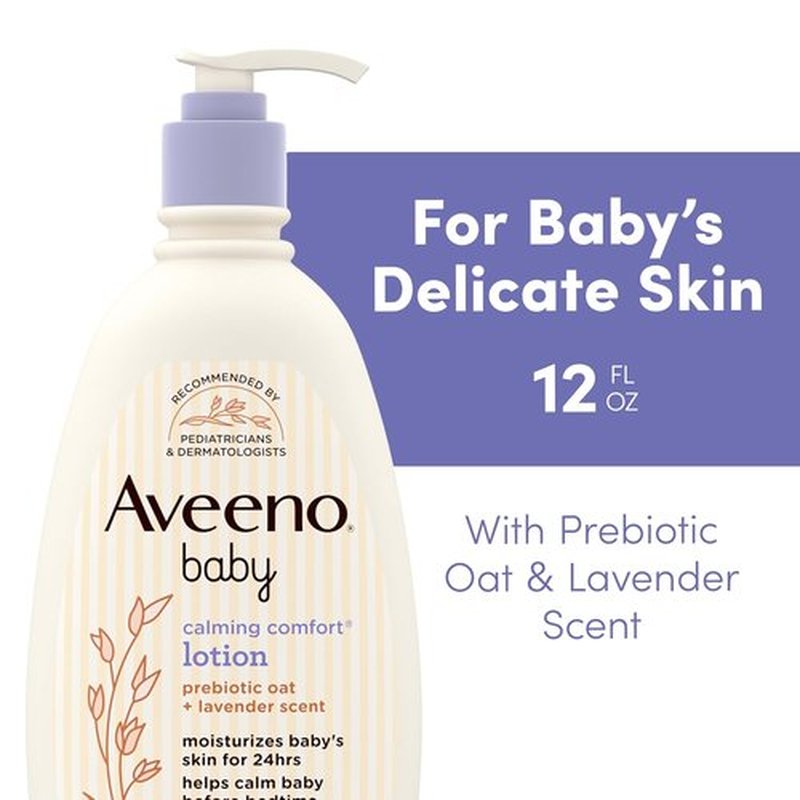 Aveeno Baby Calming Comfort Moisturizing Body Lotion - Relaxing Lavender & Vanilla, 12 Fl. Oz