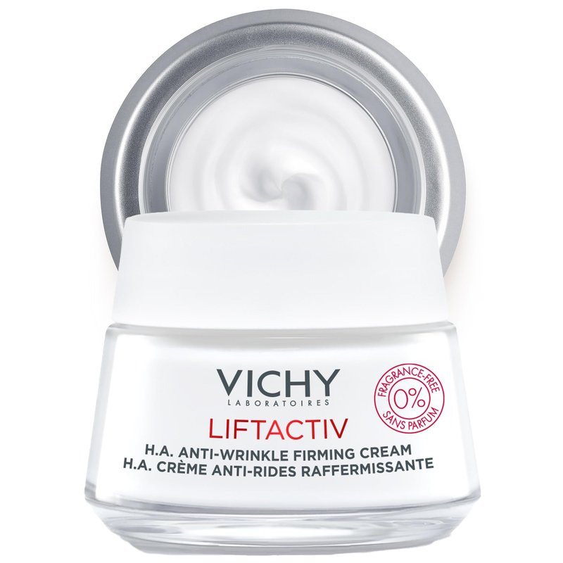 VICHY LiftActiv H.A. Anti-Wrinkle Firming Cream Fragrance Free, Anti Aging Face Cream With Vitamin C & Hyaluronic Acid, Smoothing & Firming For Wrinkles, Visibly Plumps Skin & Improves Radiance