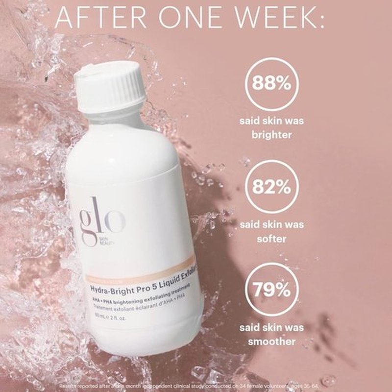 Glo Skin Beauty Hydra-Bright Pro 5 Liquid Exfoliant - Smooths, Refines & Brightens Skin | 1 Fl Oz