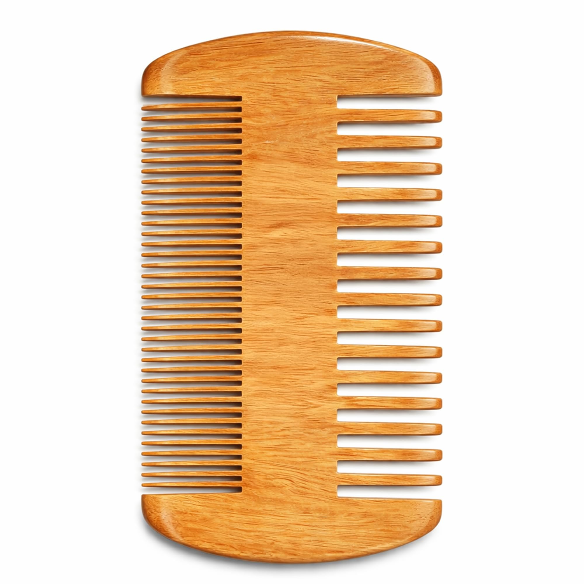 Wooden Beard Comb for Men & Case, Great Mustache Comb for Men, Dual Action Beard & Mustache Comb With Fine & Coarse Teeth, Mens Pocket Wood Comb, Peine Para Barba de Hombre (2 pack Comb+Case)
