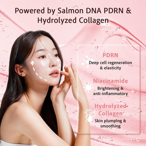 realori Salmon DNA PDRN Collagen Face Mask – Korean Face Mask for Glass Skin – Collagen Face Masks Skincare Overnight Hydrogel – Firming, Hydrating Face Masks, Pink Collagen Mask 4-Pack