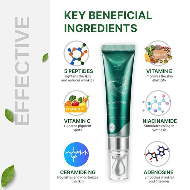 Skiennix Anti-Wrinkle Face Cream - Rejuvenating Peptide Moisturizer with 5 Peptides & Vitamins | 15ml