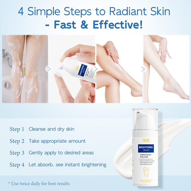 WMK Skin Bleaching Cream for Intimate Areas – Vitamin C Dark Spot Remover for Underarms, Knees, Elbows & Bikini Line