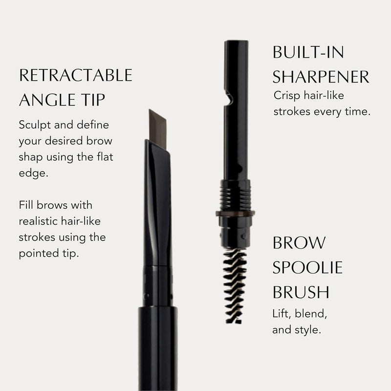 Xtreme Lashes Brow Pencil - Dark Brown, Waterproof & Smudge-Proof, Long-Lasting Vegan Makeup