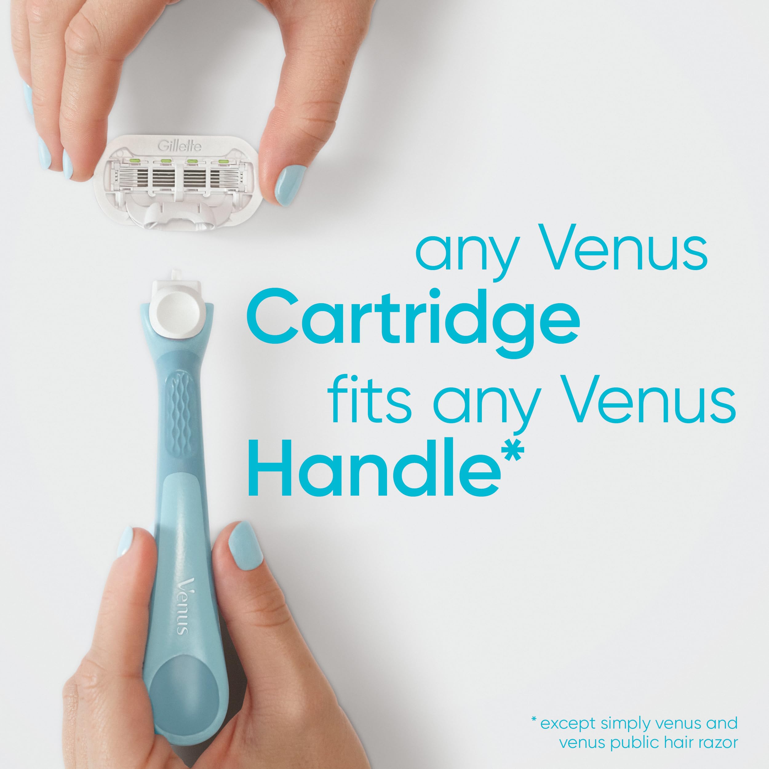 Gillette Venus Extra Smooth Razor for Women, Includes 1 Reusable Razor Handle + 4 Refills, 5-Bladed, Ergonomic No-Slip Gel Handle and Shower Holder