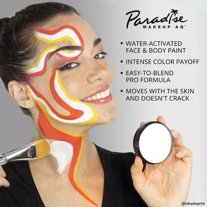 Mehron Makeup Paradise AQ Refill - Water Activated Face & Body Paint for Stage, Cosplay | 1.4 oz - Light Green