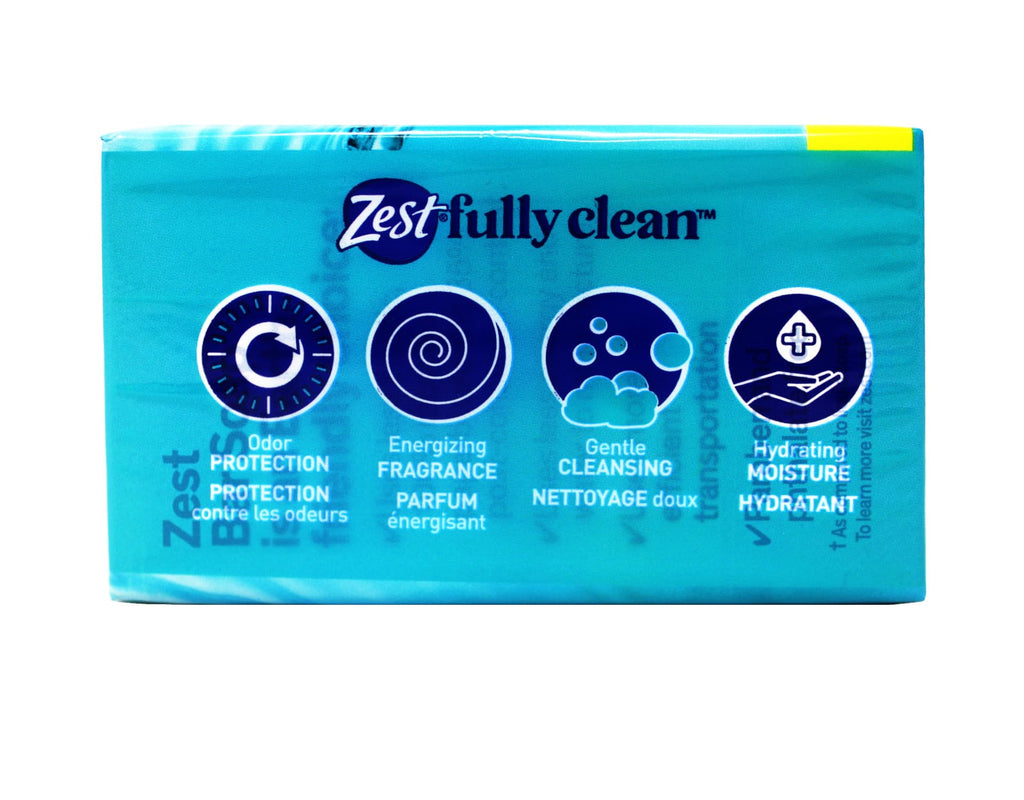 Zest Refreshing Aqua Deodorant Bar Soap with Vitamin E, Rinses Germs Away, 2 ct, 4.12 oz Each (Pack of 3)